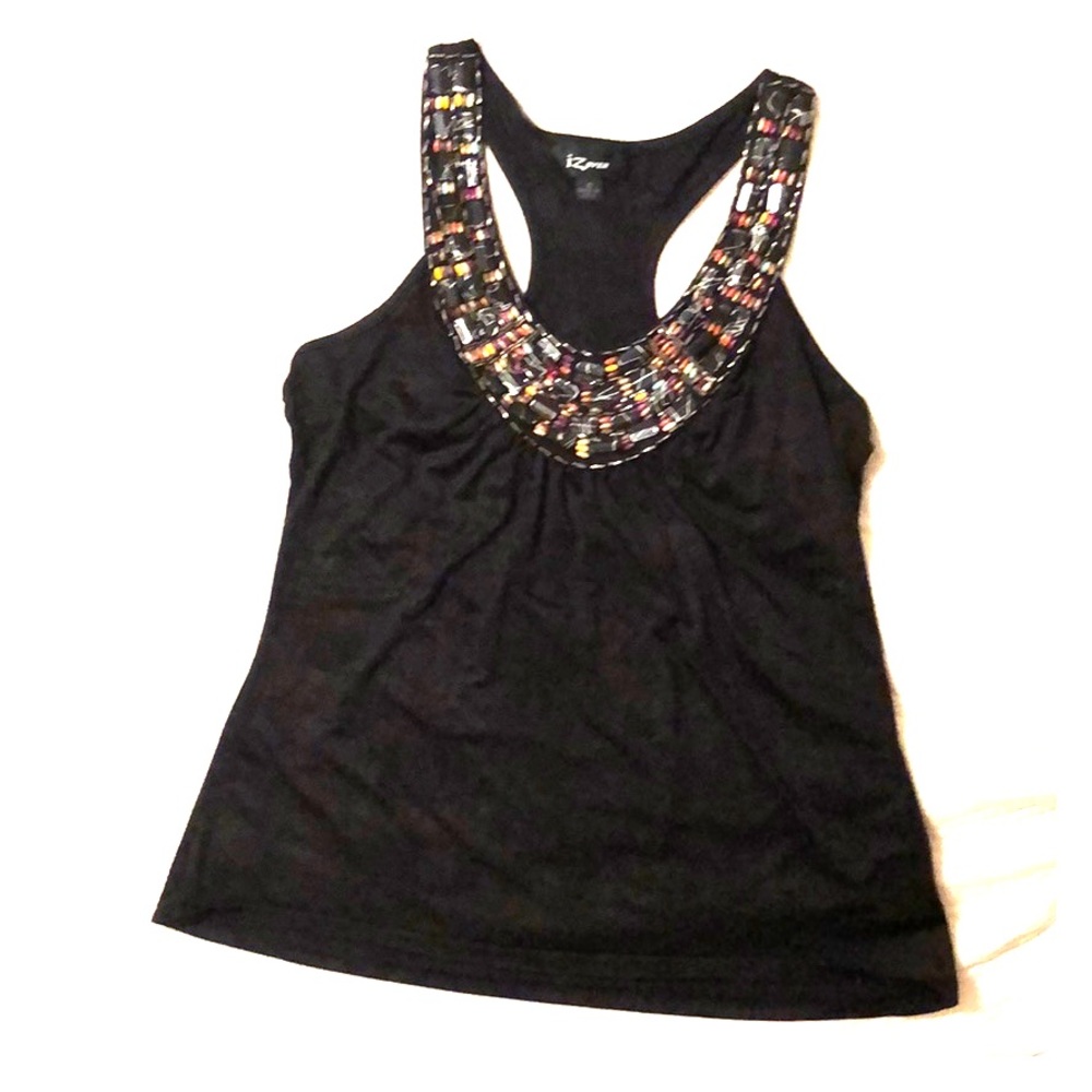 Dress it up or dress it down beaded tank